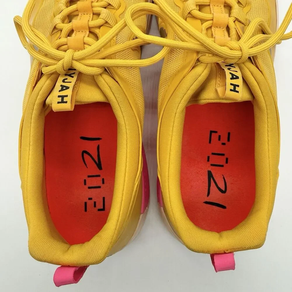 NIKE SB NYJAH Free 2 Sneaker Shoes Mens 12 Yellow Pollen Pink Lace-Up CU9220-700